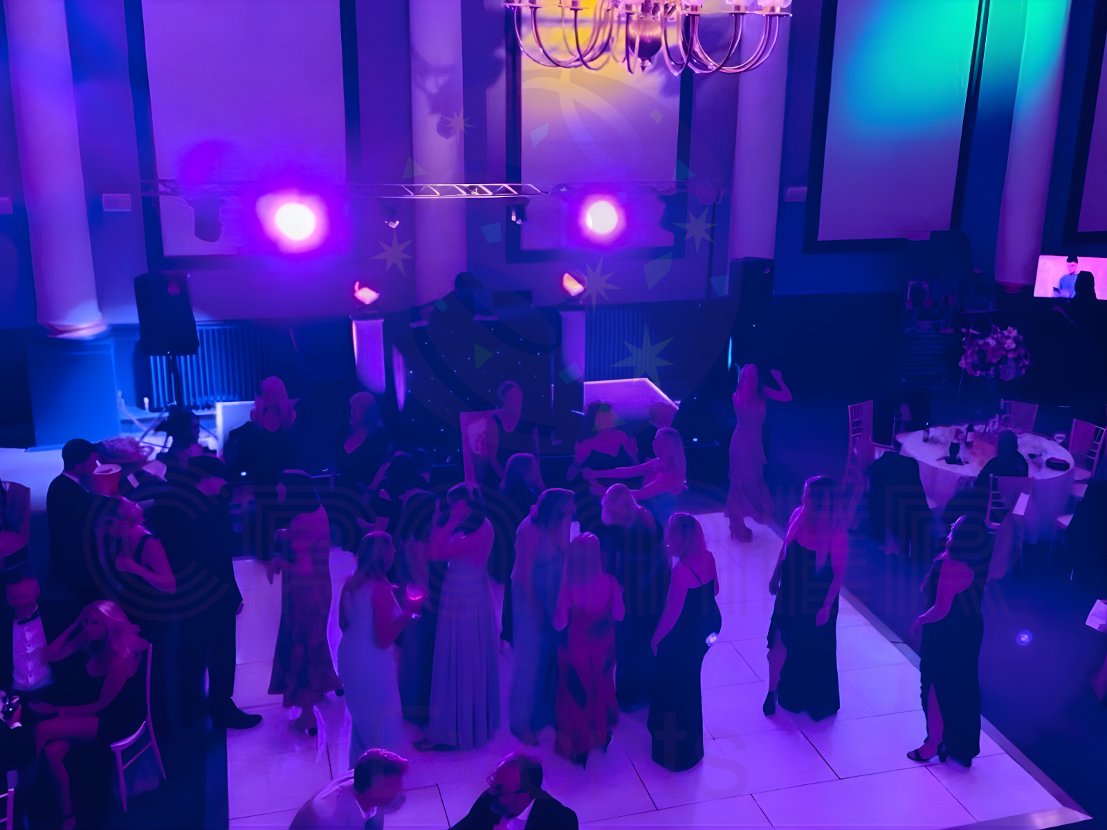 Event lighting and DJ at The Corn Exchange, Rochester, Kent